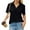 Black #012, variant on Womens Polo Shirts Short Sleeve V Neck Collared Golf Tops Summer Casual Business Office Work Blouses Blue M