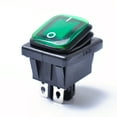 thumbnail image 3 of Miangastore Rocker Toggle Switch On-Off-On 4 12V DC Car Boat Automobiles Waterproof LED Latching Switches (Green Light), 3 of 8