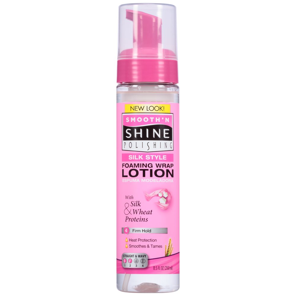 Smooth 'N Shine Silk Style Foam Wrap Hair Lotion, 8.5 Ounce Walmart