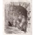 thumbnail image 2 of Henri de Toulouse-Lautrec 15x17 Black Ornate Wood Framed Double Matted Museum Art Print Titled - At the Foot of the Sinai: a Background in Krakow (1898), 2 of 5