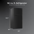 thumbnail image 3 of Kenmore 18.1 cu. ft. Top Freezer Refrigerator, Adjustable Glass Shelves, Black, 3 of 11