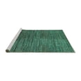 thumbnail image 2 of Ahgly Company Machine Washable Indoor Rectangle Abstract Turquoise Blue Modern Area Rugs, 8' x 10', 2 of 4