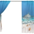 thumbnail image 4 of FREEAMG Shark Near Sea Bed Sheer Window Curtain Panel Drape 55x78 Inch for Living Room Bedroom Kids Room 2 Piece, 4 of 4