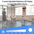 thumbnail image 3 of Temporizador de intervalos de reloj de gimnasio LED, cronómetro programable con cuenta atrás/arriba de metal de 1,5 pulgadas brillo de volumen ajustable con control remoto, 3 of 5