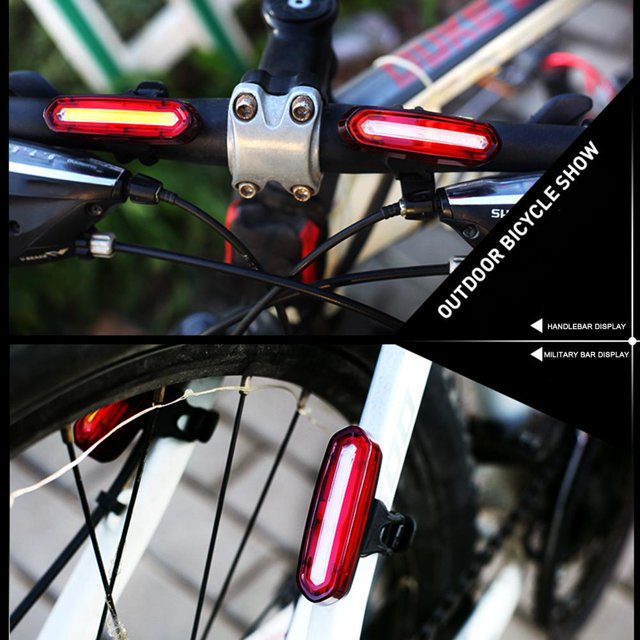 USB recargable MTB bicicleta luz trasera noche ciclismo seguridad LED COB lámpara de advertencia Tmvgtek 3wc2dj5xg5eb1tv0