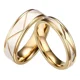 thumbnail image 1 of Par De Anillos Compromiso Dorados Acabado Matte Acero Inox, 1 of 1