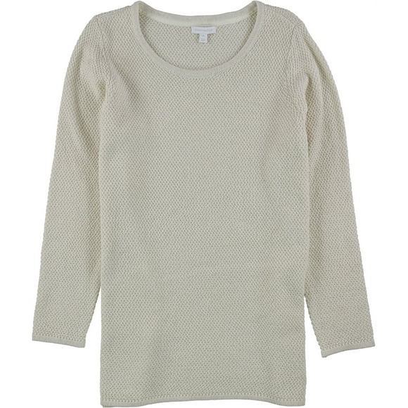 Charter Club Womens Seed Stitch Pullover Sweater, White, 3X