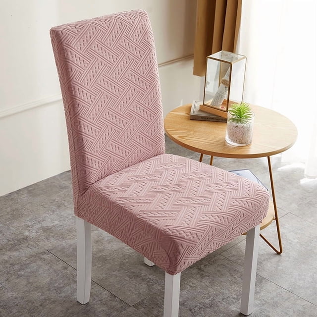 Juego de 4 fundas para sillas de comedor de terciopelo, modernas, elásticas, extraíbles y lavables, con protectores decorativos.