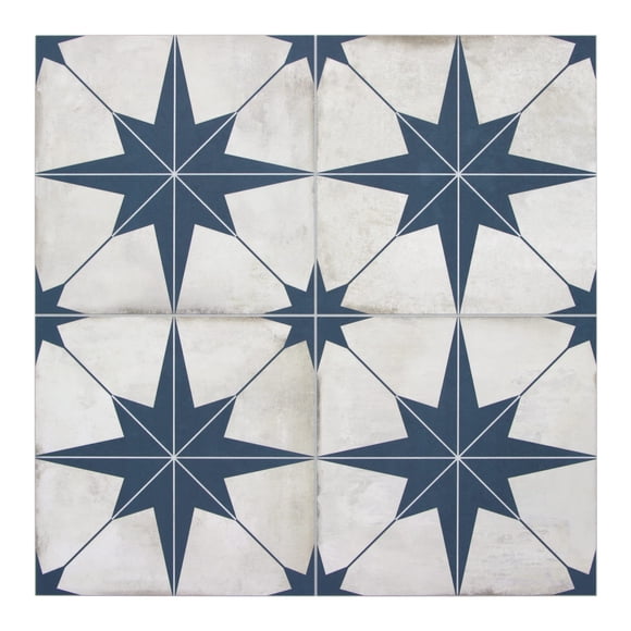 Baldosas para salpicaduras The Tiles Plaza Encáustic Blue Star, 10 hojas
