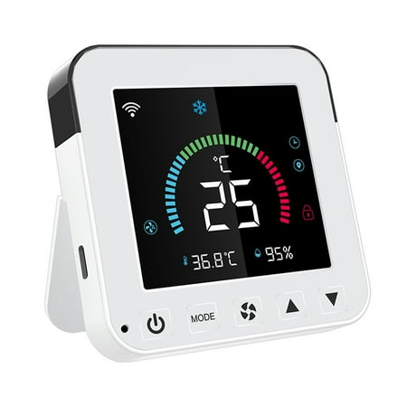 

WiFi Intelligent Humidity Infrared Controller USB Power Supplys Home Living Room Bedroom Air Conditioner Thermostat LCD Display Screen with Backlight APP Remotes Control