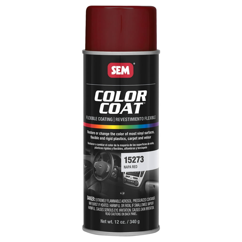 SEM COLOR COAT NAPA RED Flexible Vinyl Spray Auto Paint 12 oz. SEM