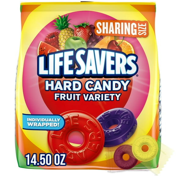 (2 pack) Life Savers Hard Candy Fruit Variety Candy Bag, Sharing Size, 14.5 oz, 108 Ct