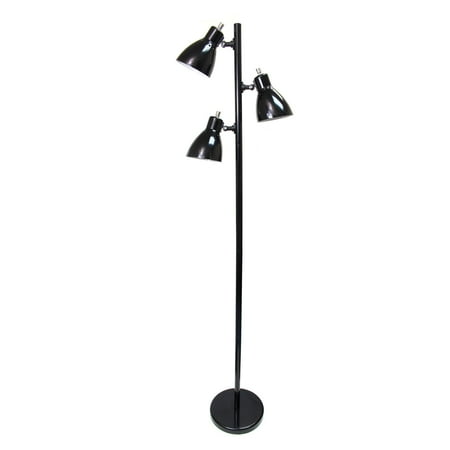 Ls Metal Floor Lamp - Simple Designs Metal 3-Light Tree Floor Lamp, Black