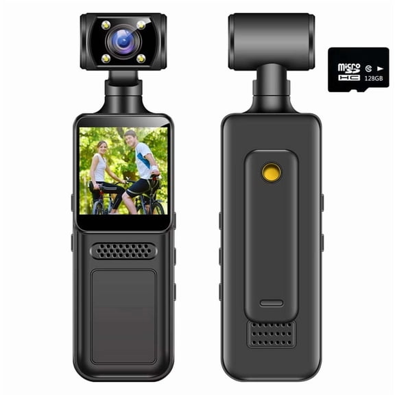4K Mini Action Camera with WiFi - Portable Sports Camcorder for Outdoor Activities, 180° Rotate, 128GB Included