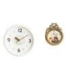 thumbnail image 1 of Reloj de pared redondo decorativo moderno con números y movimiento silencioso con marco de fotos europeo vintage ornamentado para el hogar, la, 1 of 8