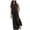 Black Womens Summer Dress, variant on USSUMA Dress for Women Wedding Guest, Women's Summer Casual Long Sundress Empire Elastic Waist Pleated Loose Swing Casual Plain Slit Maxi Dress