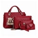 thumbnail image 1 of Set 4 Bolsas Mujer Labg Moda Dama Crossbody Cosmetiquera Correa Rojo, 1 of 5