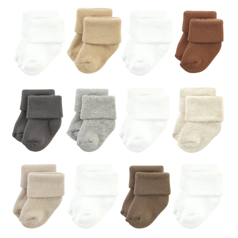 Hudson Baby Cotton Rich Baby Terry Socks 24-Pack, Bows, 0-6