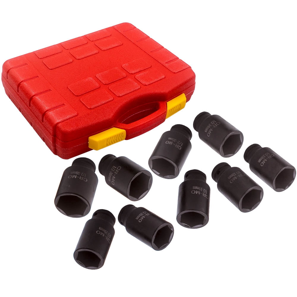 BFO 9pc Deep Impact Axle Hub Nut Socket Sets 1/2" Drive 29 30 31 32 33 34 35 36 38mm