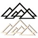 thumbnail image 5 of Unique Wall Decor Mountain Shaped Wood Panel Indoor Space 42.00X18.50X0.30CM Wall Decoration 2Pcs, 5 of 5