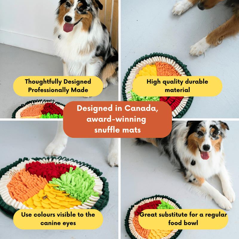 LUVMYFIDO Sushi Enrichment Foraging Snuffle Mat for Dogs, Dog Puzzle Toy, Slow Feeding Mat