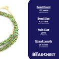 thumbnail image 3 of The Bead Chest Organic Green Fused Rondelle Recycled Glass Beads (11mm), 3 of 3