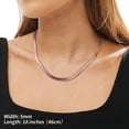 thumbnail image 5 of FindChic Herringbone Necklace for Women Rose Gold Plated Chokers 5mm Flat Snake Chain Birthday Mothers Day Jewelry Gifts Her Mom Wife Lady Female Adults Age Ideas, 18inch, 5 of 9