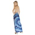thumbnail image 2 of HAPPY BAY Women's Beach Wrap Bikini Swimwear Swim Cover up Skirt Bathing suit Summer Wraps Beachwear Sarong Coverups Swimsuits for Women One Size Blue, Tie Dye, 2 of 4