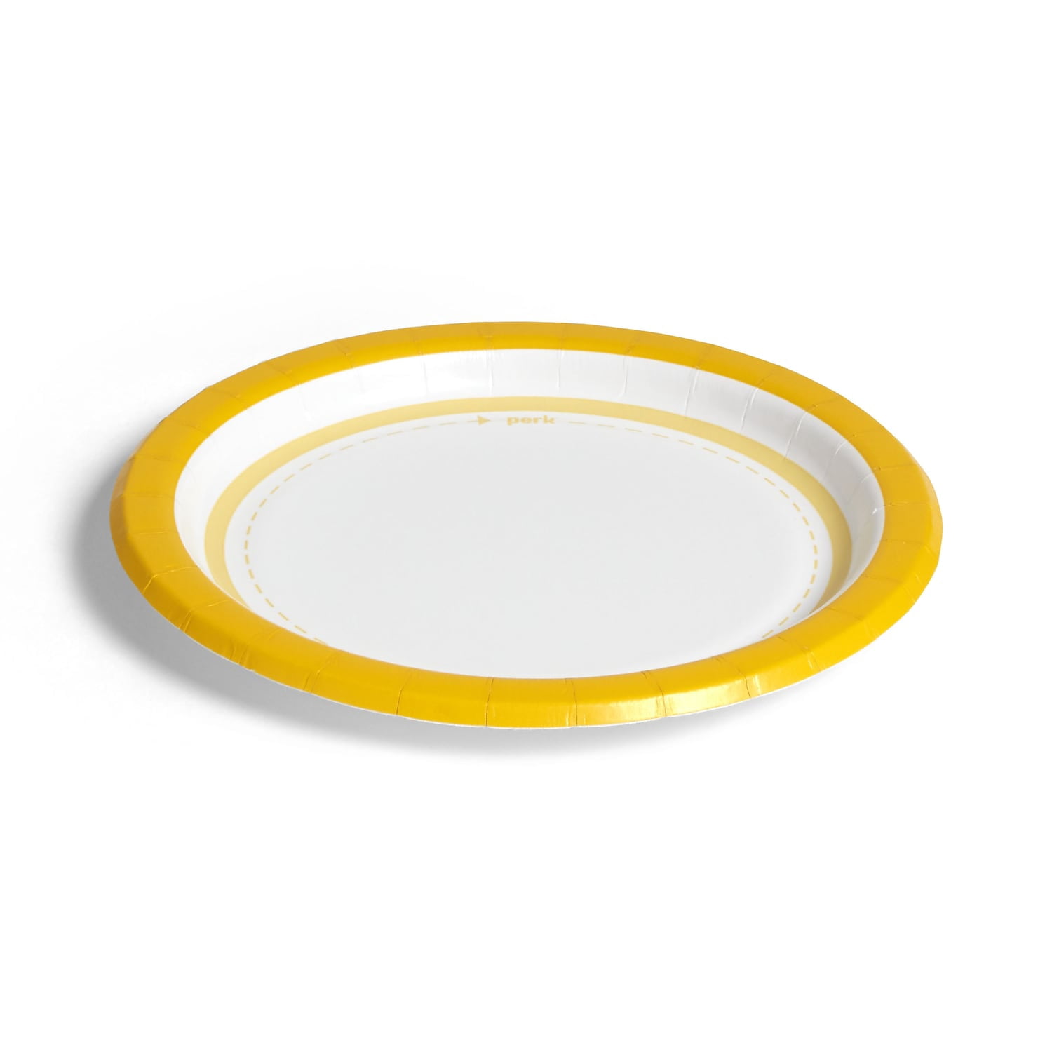 Perk Paper Plates 6 Yellow/White 125/Pack PK54328