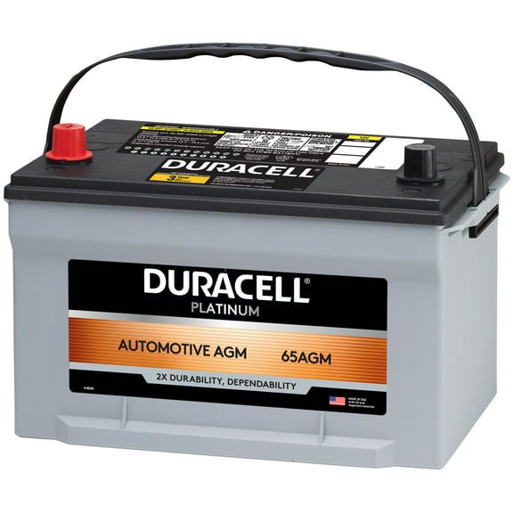Duracell AGM Automotive Battery, Group Size 65