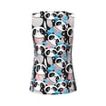 thumbnail image 5 of Xecao Panda Cute Hearts print women's scoop neck, loose-fit workout tank tops for the gym., 5 of 9