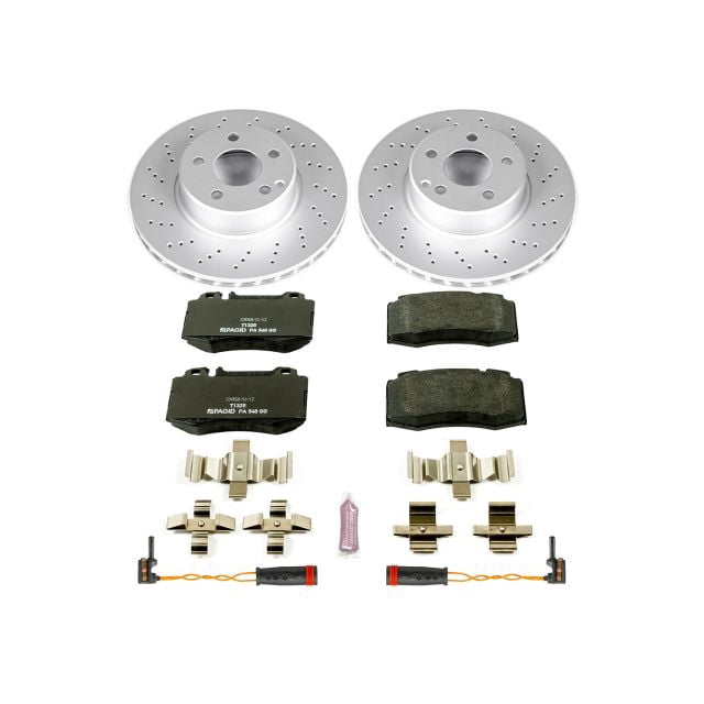 Power Stop Front Euro-Stop ECE-R90 Certified Brake Pad and Rotor Kit ESK2932