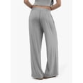thumbnail image 6 of Yunliwuli Women 2 Piece Pajama Set Long Sleeve Crop Tops and Elastic Wide Leg Pants for Loungewear Soft Sleepwear for Nightwear, 6 of 9