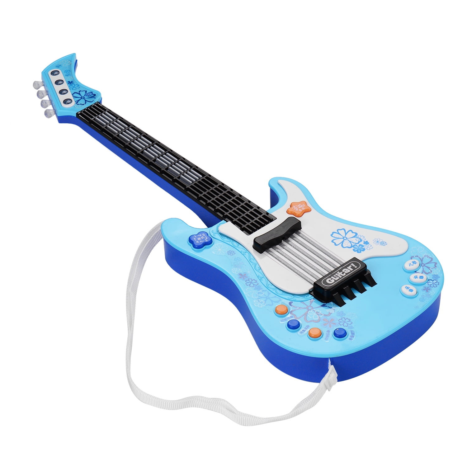 17inch Electric Flash Guitar Playset with Mic Musical Instrument Development Toy 
