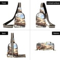 thumbnail image 3 of Orange Cat Sunlight Crossbody Bags Backpack Chest Bag Shoulder Bag Waist Bag for Outdoor Travel Hiking Fitness Cycling, 3 of 7