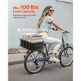 thumbnail image 3 of KFFKFF Bicycle Rear Carrier, Mid-sized Cycle Holder with Elastic Net, Inner Lining & Rainproof Shield, Sturdy Cycle Rear Holder for Adult Males/Females Transporting Dogs, Pets, 3 of 9