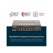 D-Link Gigabit VPN Router | Perfect for Remote Work | 4 Port Gigabit Dual WAN Failover | Enterprise-Grade Encryption | TAA/NDAA Compliant (DSR-250V2)