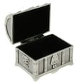 thumbnail image 4 of Vintage Metal Treasure Chest Trinket Jewelry Box for Women Antique pewter, 4 of 6