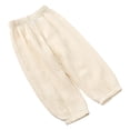 thumbnail image 2 of YONGHS Kids Baby Long Bloomers Elastic Waist Cotton Casual Harem Pants Trousers Beige 6-7, 2 of 2