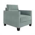 thumbnail image 3 of Castle Place Contemporary Linen Upholstered Arm Chair, Light Blue, 3 of 7