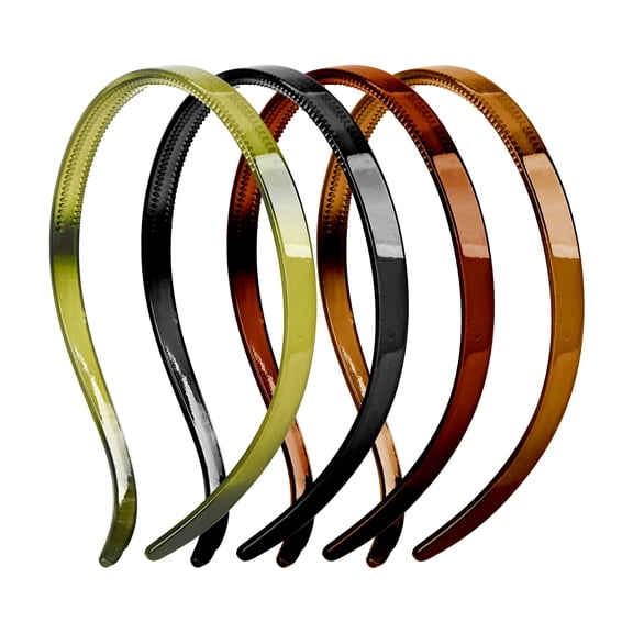 LQCrafK 4 Pack Plastic Plain Headbands for Women, Headband Designed for Eyewear, Teeth Comb Headbands Hair Bands Headbands