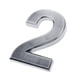 thumbnail image 5 of Letrero autoadhesivo para puerta con números de licencia para buzón de hotel o condominio, color plateado Número 2, 5 of 8