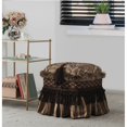 thumbnail image 2 of Cassandra Traditional Decorative Ottoman Brown, 2 of 8