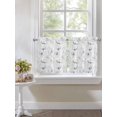 thumbnail image 4 of Green Beige Spring Floral 2 Panel Kitchen Curtains for Small Windows, Luxury Botanical Summer Bathroom Tier Curtain, Short Window Treatment for Bedroom/Living Room 55"x24", 4 of 6