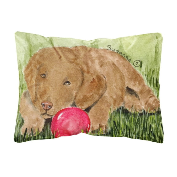 Dog Portrait/Landscape Painting Fabric Decorative Pillow