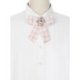 thumbnail image 4 of INSPIRE CHIC Women's Pre-Tied Neck Tie Ribbon Plaid Bowknot Brooch Pin with Rhinestone for Party, 4 of 5