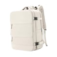 thumbnail image 3 of Mochila de viaje Colamx bolsa de lona informal para senderismo Beige, 3 of 8