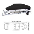 thumbnail image 2 of 17-19 ft V-Shaped Boat Cover, Heavy-Duty 210D Oxford Waterproof Cover - Comes with 4 Sandbags + 4 Separate Ropes, 2 of 7