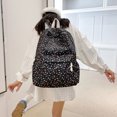 thumbnail image 3 of Aesthetic Floral School Backpack, Water Proof Backpack, Spacious Bookbag for Shopping Work College, Black, 3 of 10