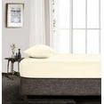 thumbnail image 3 of CCNY 600 TC Egyptian Cotton 1 Fitted Sheet & 2 Pillowcases 15 Inch Deep Pocket (Short Queen-Ivory Solid), 3 of 8